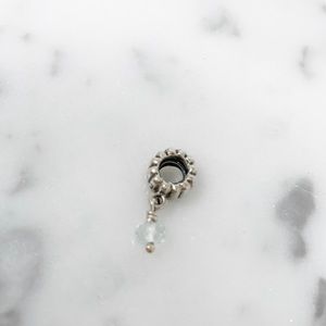 Pandora sterling silver aquamarine charm